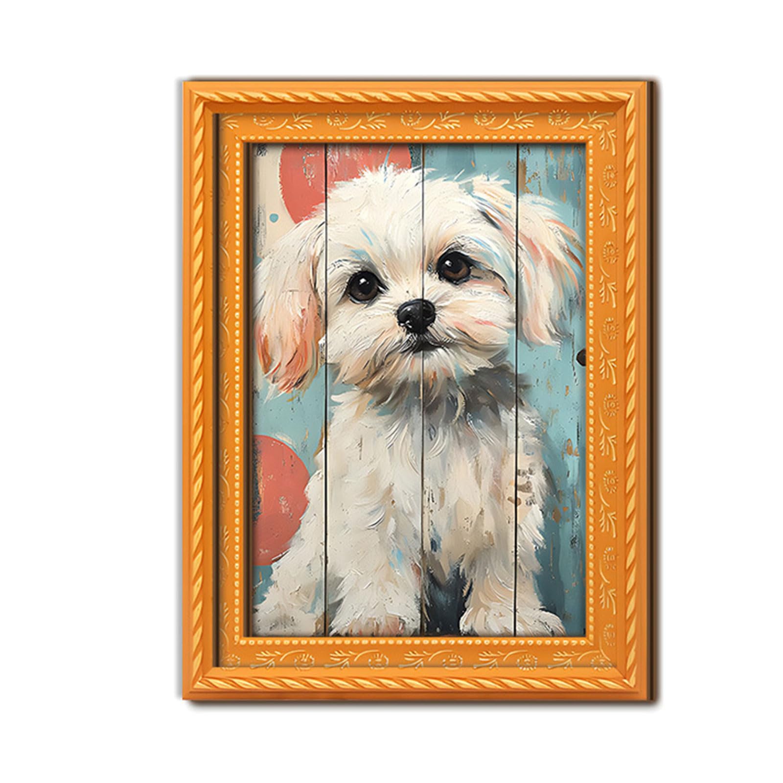 Jazuaiao Unique Retros Dog Art Decoration Cats Picture Frame Refrigerator Magnets for Fridge or Offices Cats Picture Frame Refrigerator Magnets