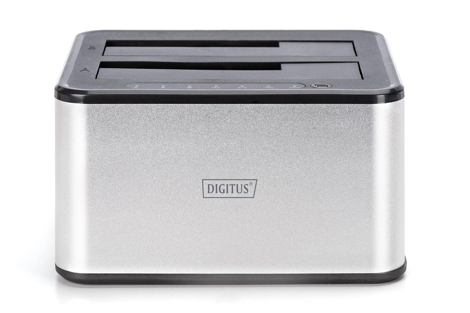 DIGITUS DA-71540-2 - Stacja dokująca z dwoma dyskami twardymi SATA - USB 3.0 - dla dysków SSD i twardych 2,5„/3,5” - SATA 3 - z funkcją klonowania - Plug & Play - Szary