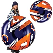 Big Mouth Inc NFL Snow Tube, Heavy Duty Inflatable Snow Sled for Winter Tubing, Ride-On Snow Tube with Handles for Kids and Adults, Outdoor Winter Fun and Football Fan Gifts