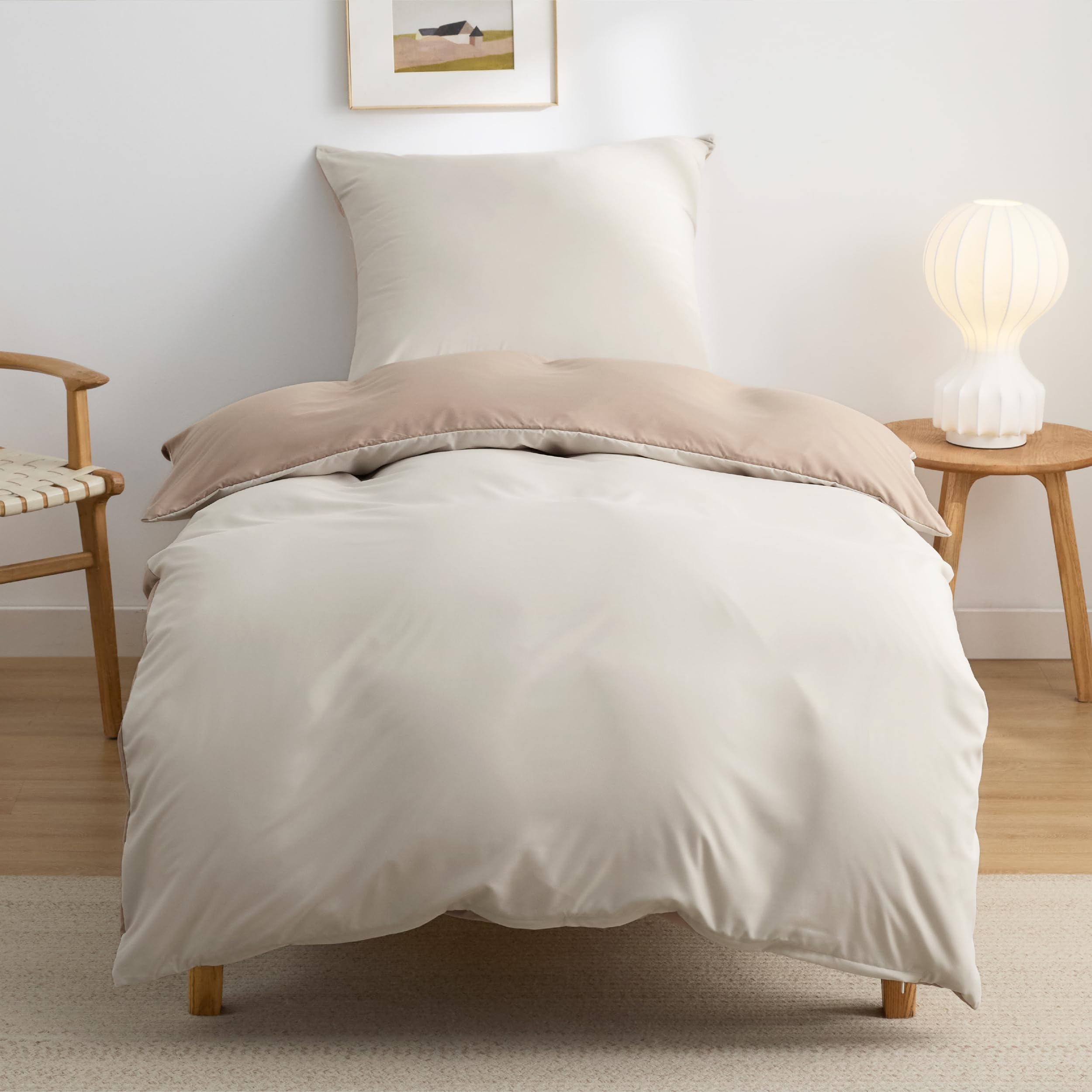 BEDSURE Bettwäsche 135x200 155x220 200x200 - Bettwäsche-Sets Bettbezüge + 2 Kissenbezüge 80X80 cm, Oeko-TEX Bettwäsche-Sets Polyester Mikrofaser mit Reißverschluss