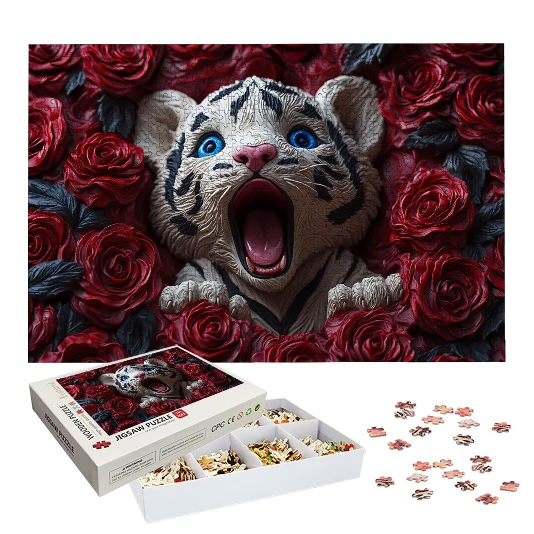 Puzzle dla dorosłych, 1500 sztuk, tygrysie puzzle dla dorosłych, prezent