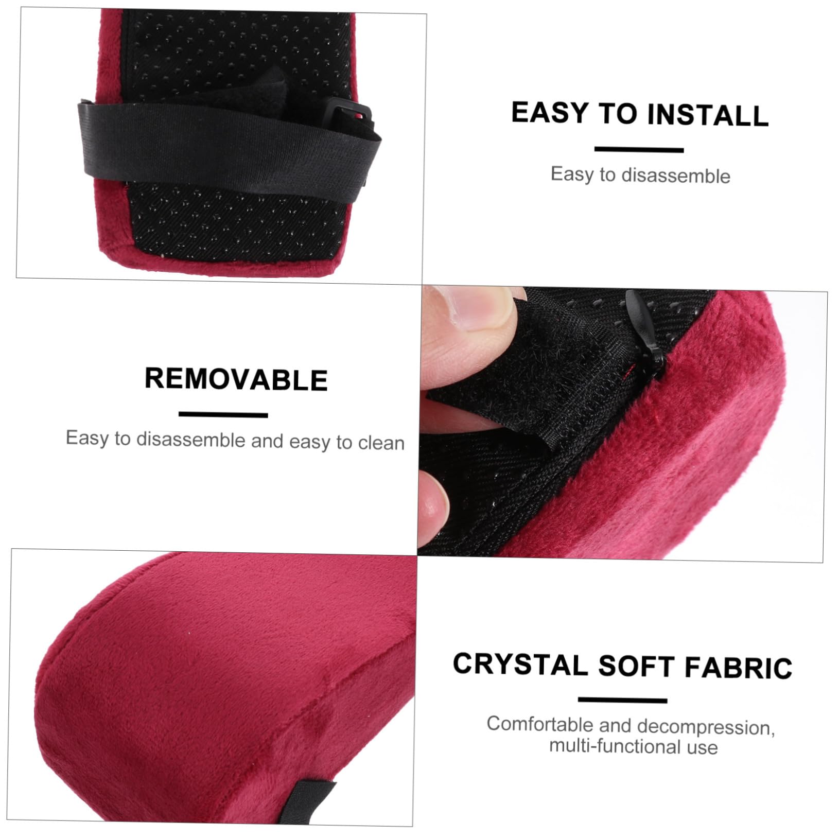 SOLUSTRE Coussin Soulagement Pression du Coude pour Accoudoir en Mousse à Mémoire de Forme 2pcs Confort Ergonomique pour Chaise de Bureau pour Avant-Bras et Poignets