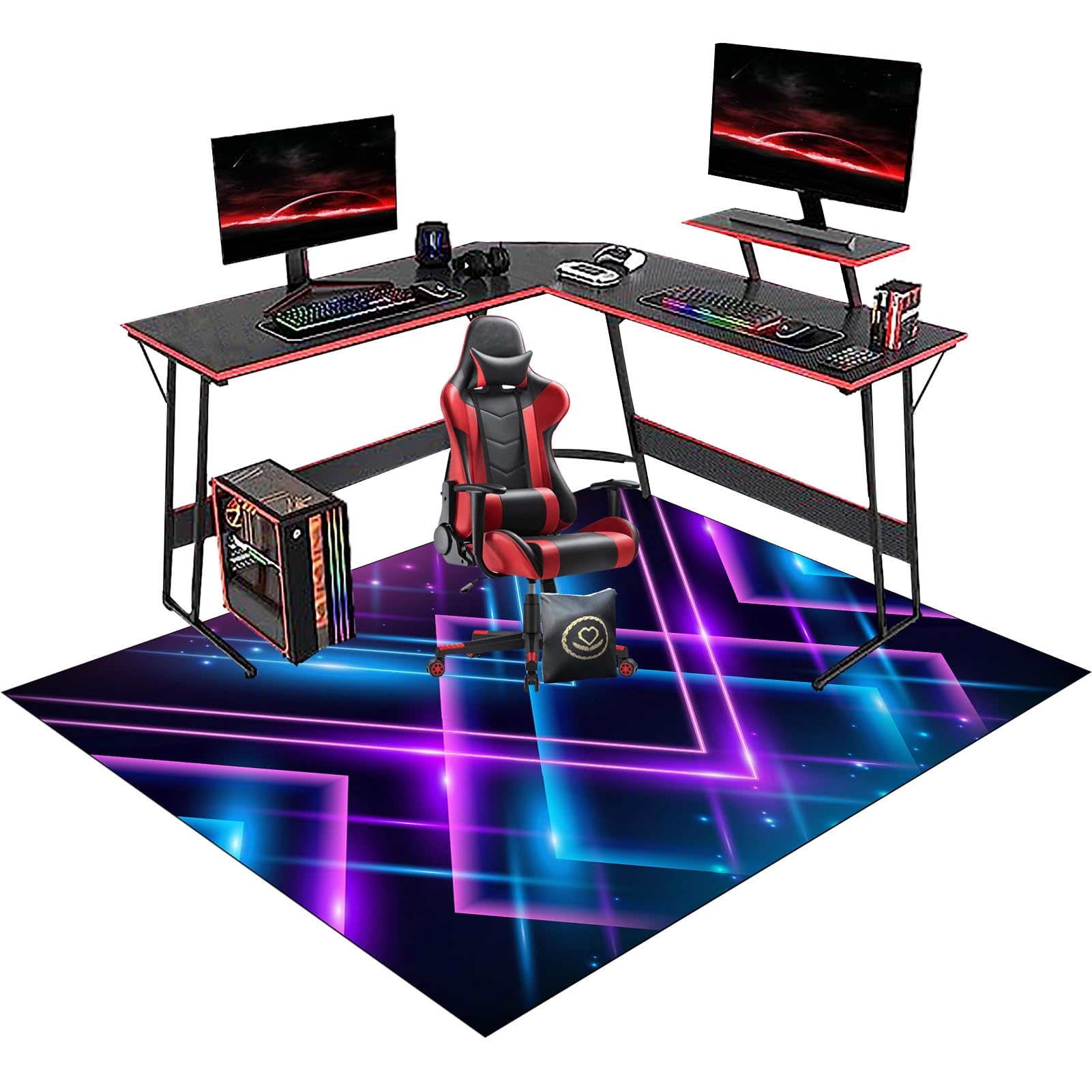 RxiBeFuw Gaming Chair Mat Non-Slip Protective, Office Chair Mats for Parquet, Office Carpet Protector Chair Mat, Floor Protector for Office Chair, Office Chair Mat for Hardwood Floor 70 x 100 cm
