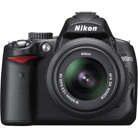 Nikon D5000 12.3 MP DX Digital SLR Camera with 18-55mm f/3.5-5.6G VR Lens and 2.7-inch Vari-angle LCD (Renewed)