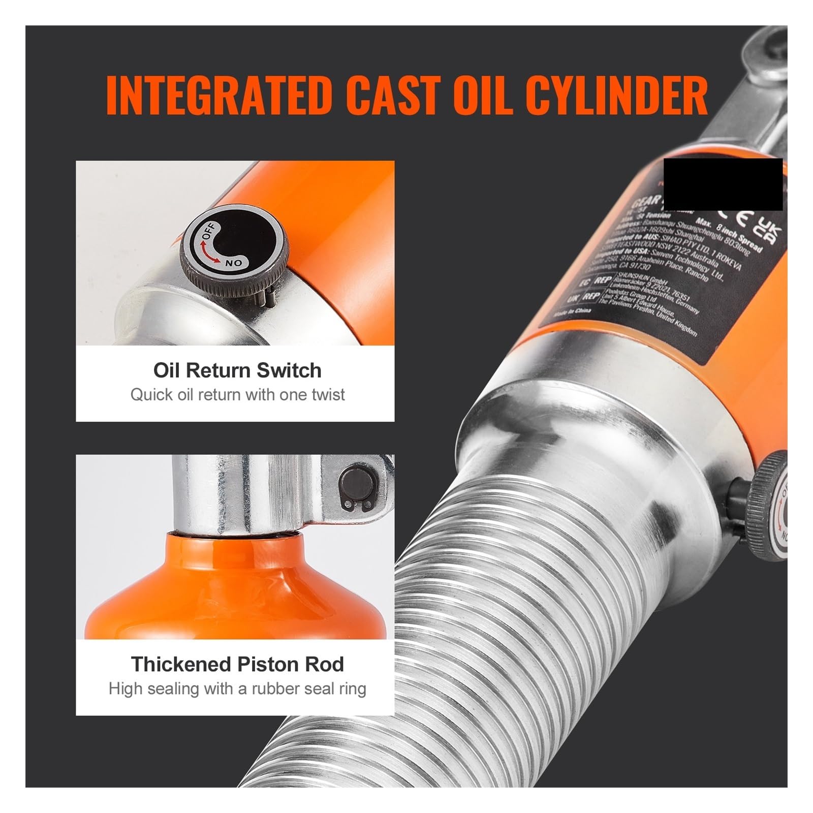 5/15 Ton hydrauliczny ściągacz do przekładni ściągacz do łożysk kół narzędzia Separator regulowane dwie trzy szczęki do kół zębatych warsztatu warsztatowego Naprawa sprzętu ciężkiego(5T)