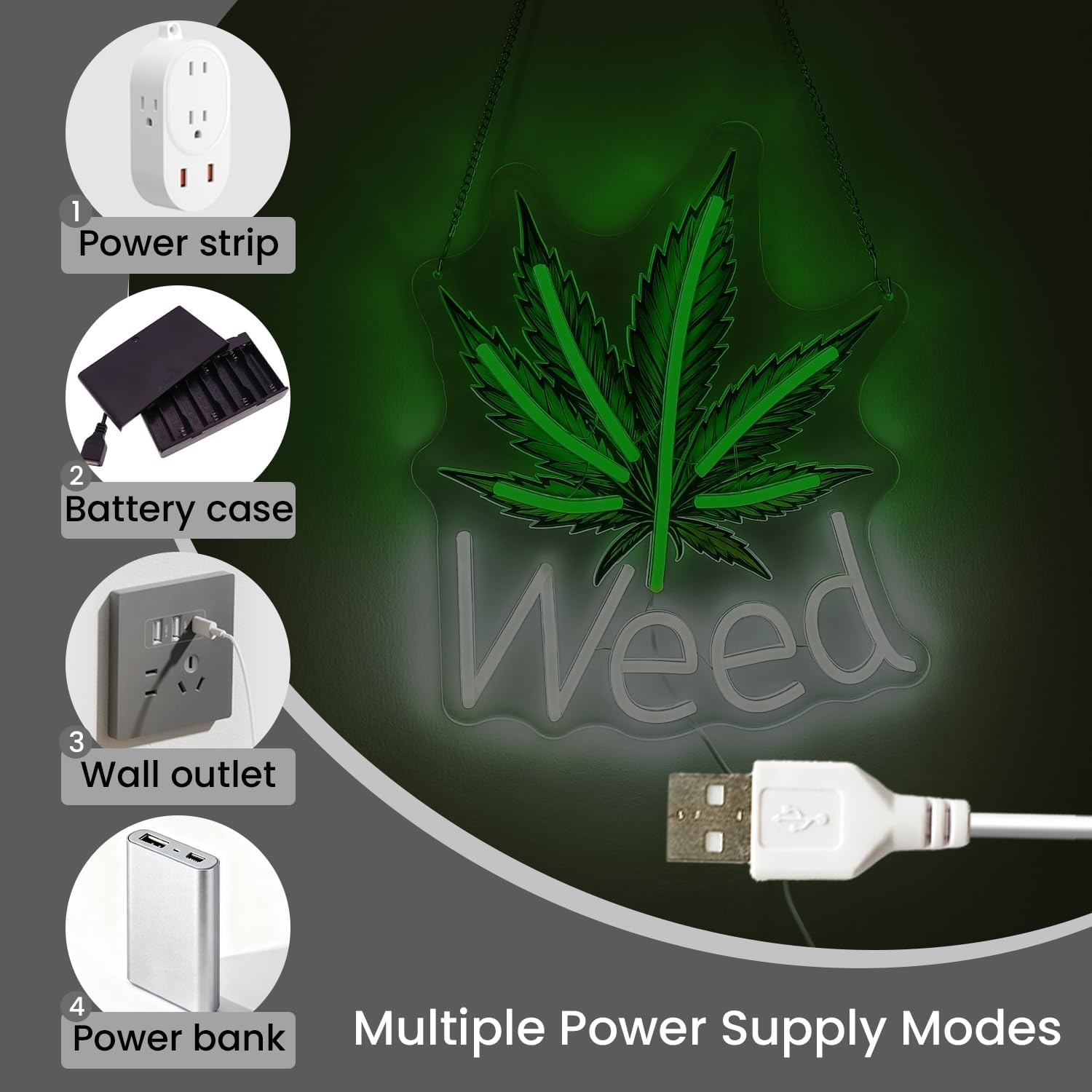 LED Neon Weed Signs Light Up Leaf Lights 420 Sign for Bar Man Cave Garage Bedoom Gaming Room Birthday Party Smoke Shop Winodw Wall Decor Stoner Gift