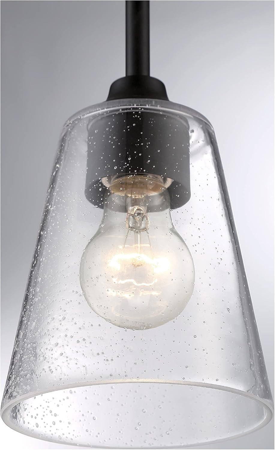 NUVO 60/7280 Bransel Light Fixture, 1Lt Mini Pendant, Matte Black
