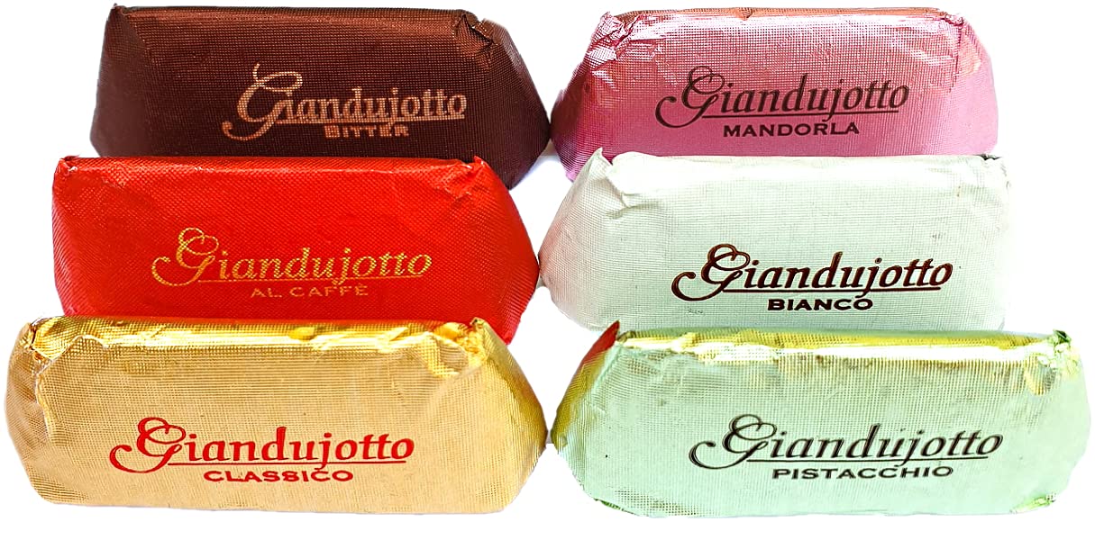 Gianduiotti Assortiti La Suissa Kg 1 - Il famoso Gianduiotto rivisitato nelle versioni: Pistacchio, Bianco, Caffè, Fondente e Classico - Senza Glutine