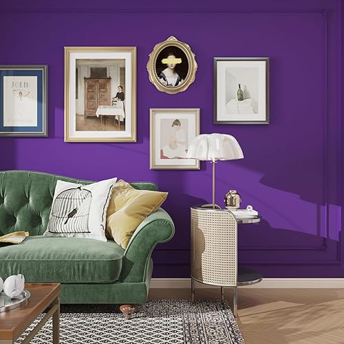 Vista 14 de Papel tapiz color burdeos sólido de 15.8 x 393 pulgadas, papel tapiz de vinilo para despegar y pegar, papel de contacto puro, papel de contacto