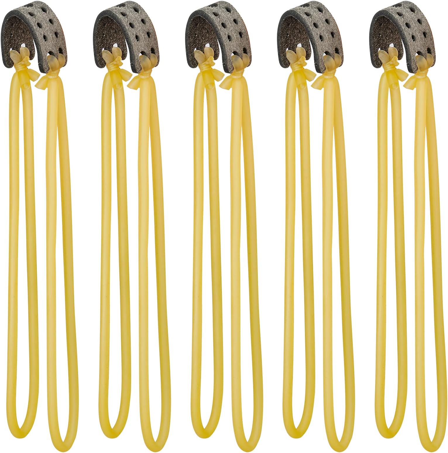 Yolyoo 5pcs Slingshot Replacement Band Sets Elastic Rubber Bands Heavy Pull Slingshot Fits Most Tubular Designs for Hunting Catapults Outdoor Shooting