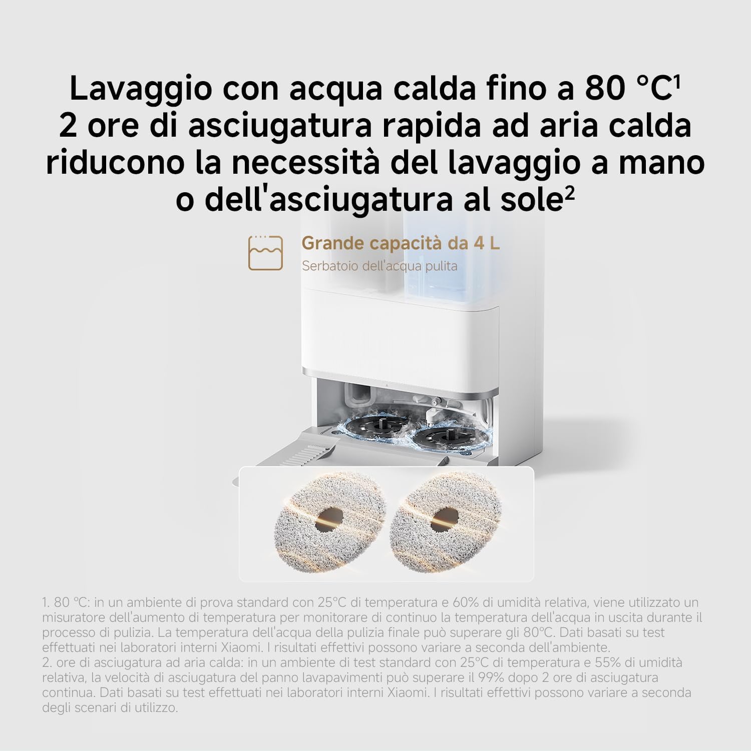 XIAOMI Robot Vacuum 5 - Robot aspirateur - Avec fonction de nettoyage et aspirateur - Robot aspirateur - Avec radar rétractable intelligent dToF - 20 000 Pa - Station d'aspiration autonettoyante sans