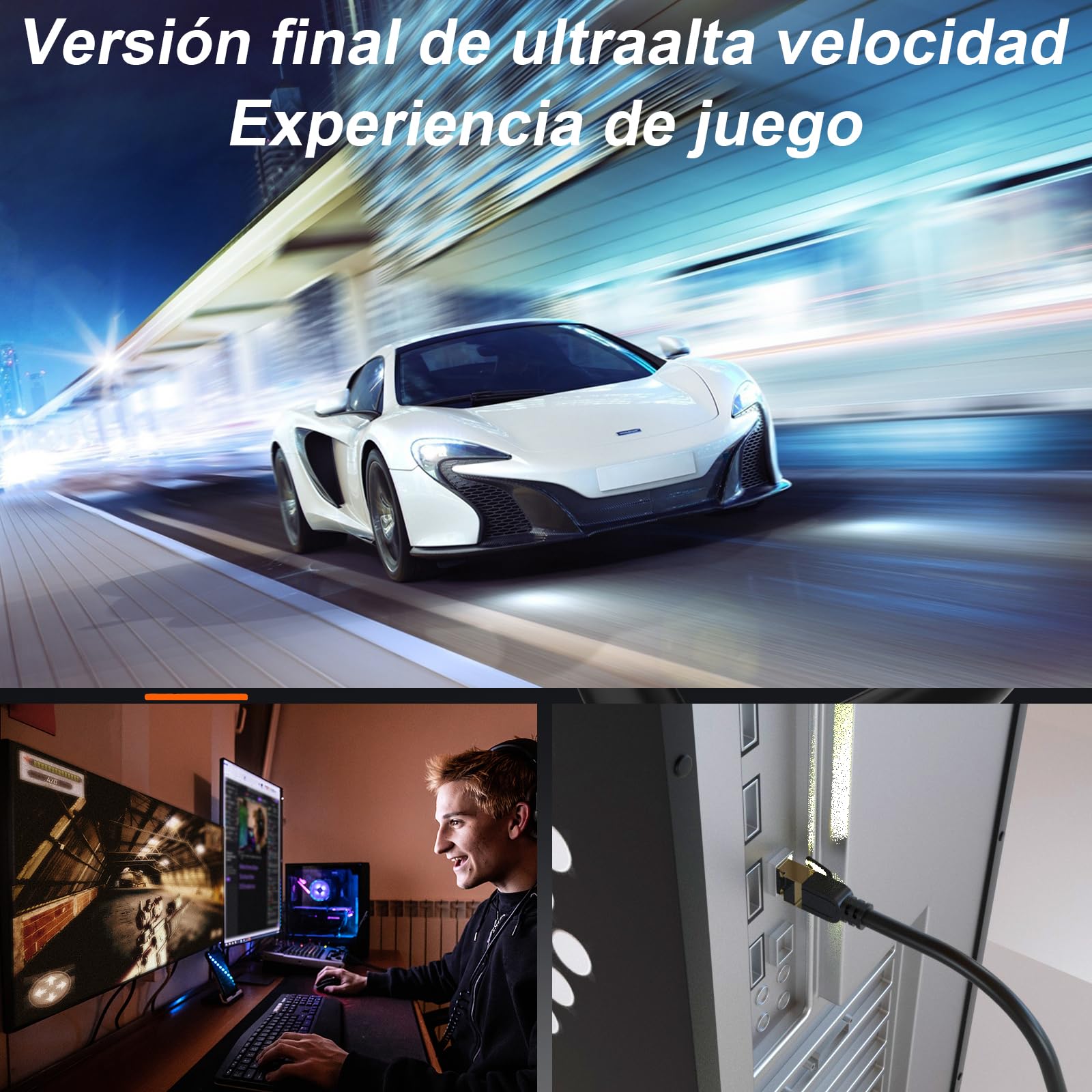 cat gruciso Cable Ethernet 20 metros Cat 8 Cable de Red Cable Lan 40Gbps 2000MHz con Conector RJ45 Cat 8, Compatible con Steam Deck PS5 PS4 Xbox X/S PC TV Box Router Servidor NAS