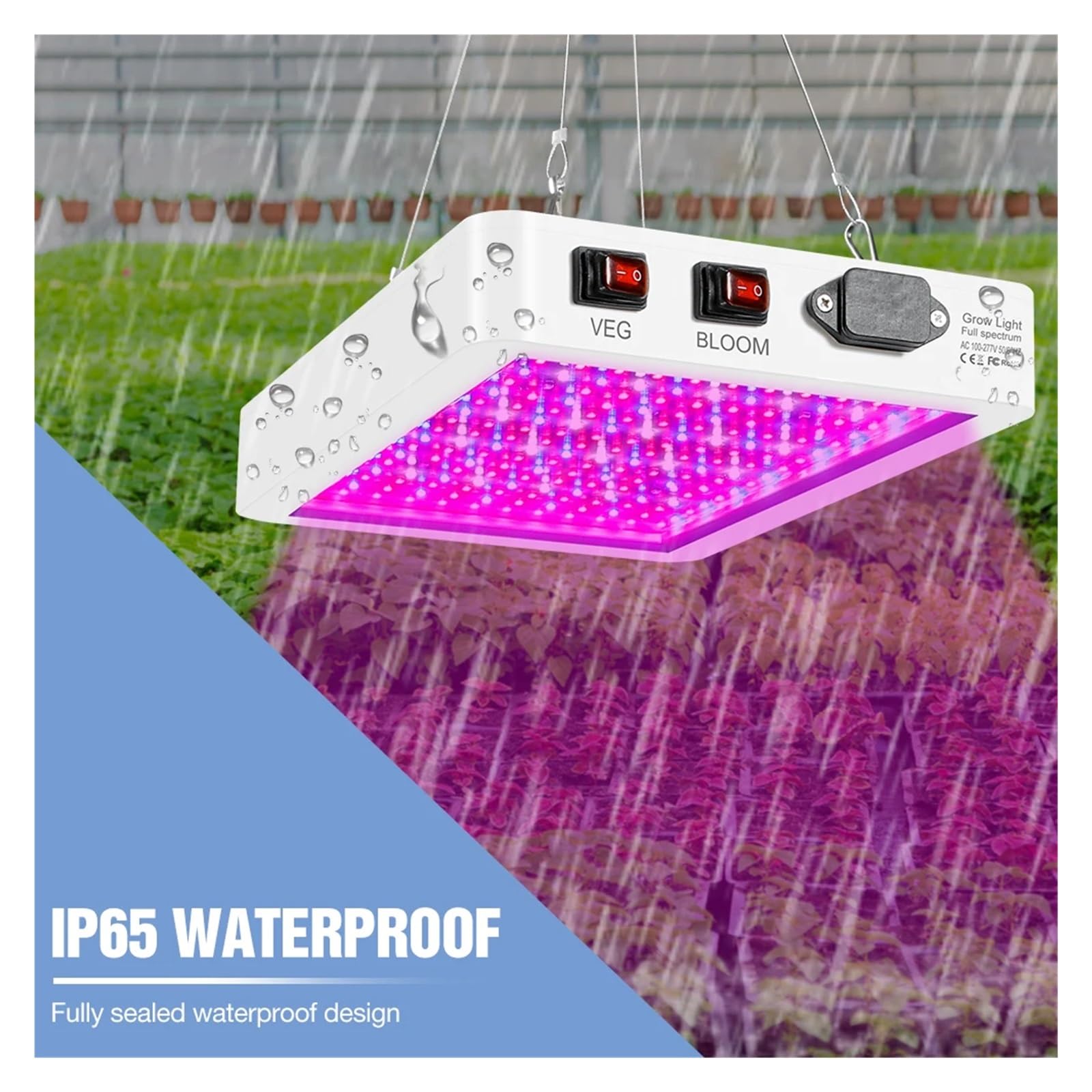 Luz de cultivo LED, Lámpara de espectro completo de luz de cultivo de 4000W for plantas, lámpara UV de invernadero Phyto Light de 5000W, plantas, semillas, Fitolamp LED vetal Para plantas de interior