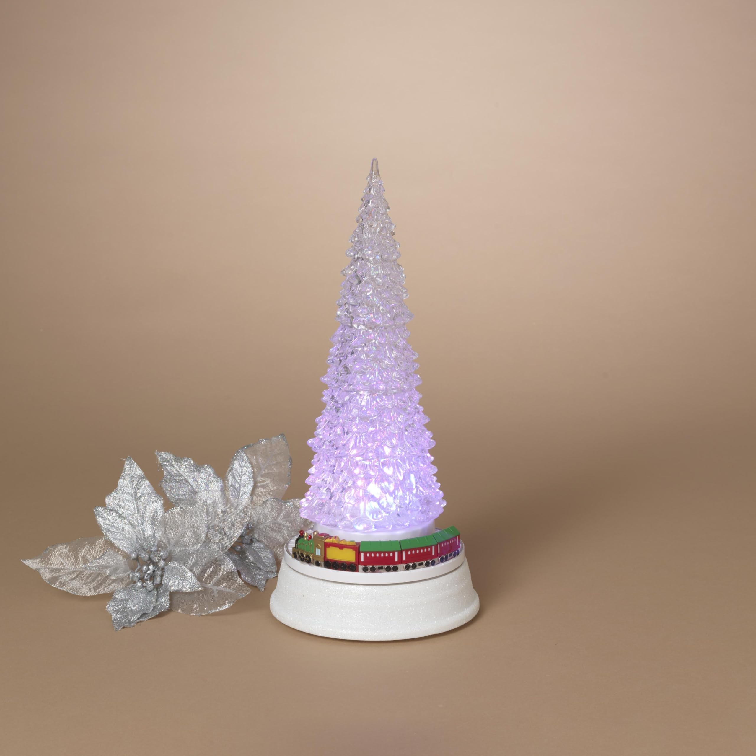 Árbol de Navidad con tren y música el regalo perfecto de decoración navideña para abuelos