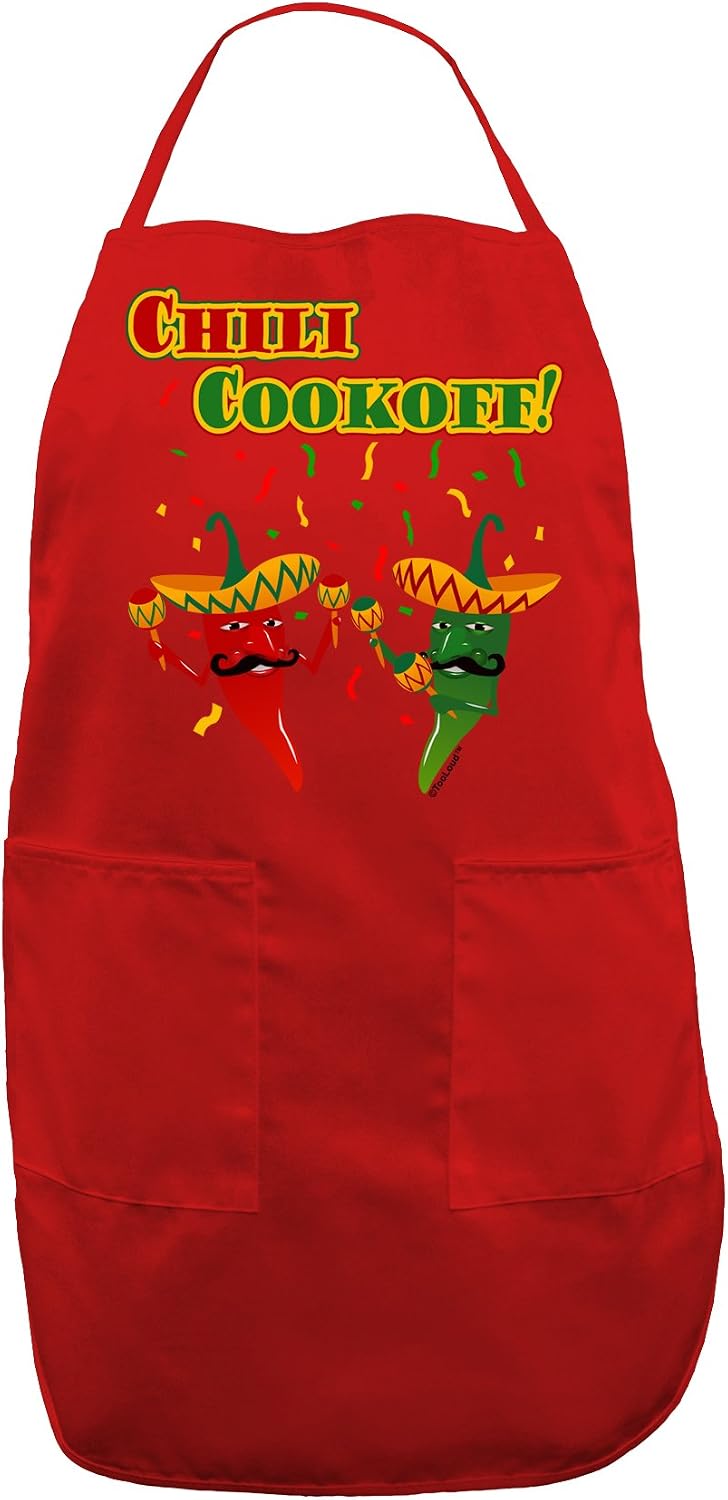 TOOLOUD Chili Cookoff! Chile Peppers Dark Adult Apron