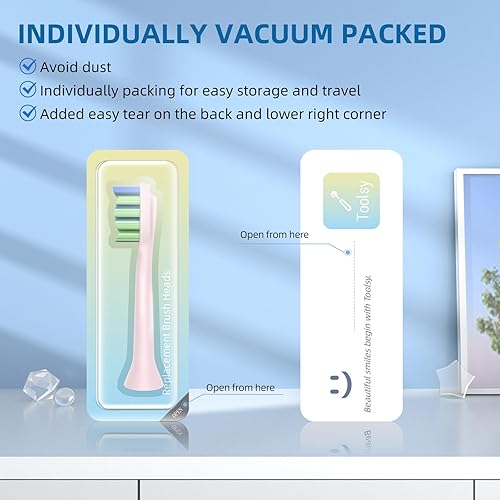 Miniatura 9 de Toolsy 10 cabezales de repuesto compatibles con cepillo de dientes eléctrico 7am2m AM101AM105, 10 unidades (blanco)