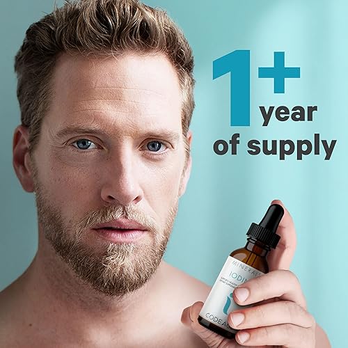 Miniatura 7 de Codeage Gotas de yodo orgánico USDA  250 Mcg  Suministro de 1+ año  Suplemento de yodo líquido  Solución de gotas de yodo  Yodo puro y transparente