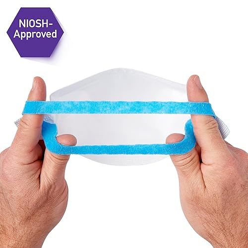 Miniatura 4 de KIMTECH™ Respirador de bolsa N95 (53358), aprobado por NIOSH, fabricado en los Estados Unidos, tamaño regular, 50 respiradores/bolsa