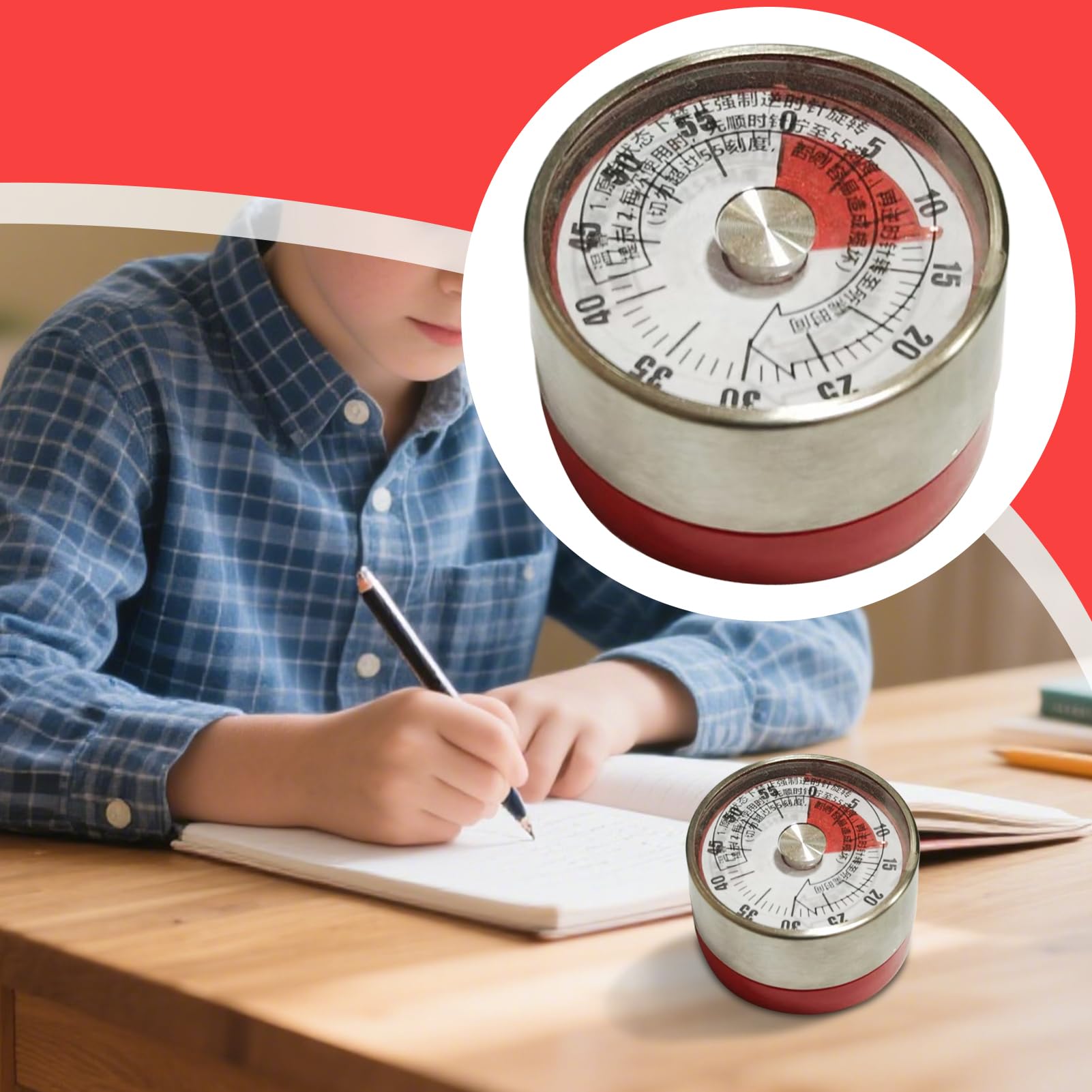 Timer magnetico per frigorifero, 60 minuti, sveglia magnetica meccanica, perfetta per studiare, cucinare e fare esercizio | Leroy Merlin