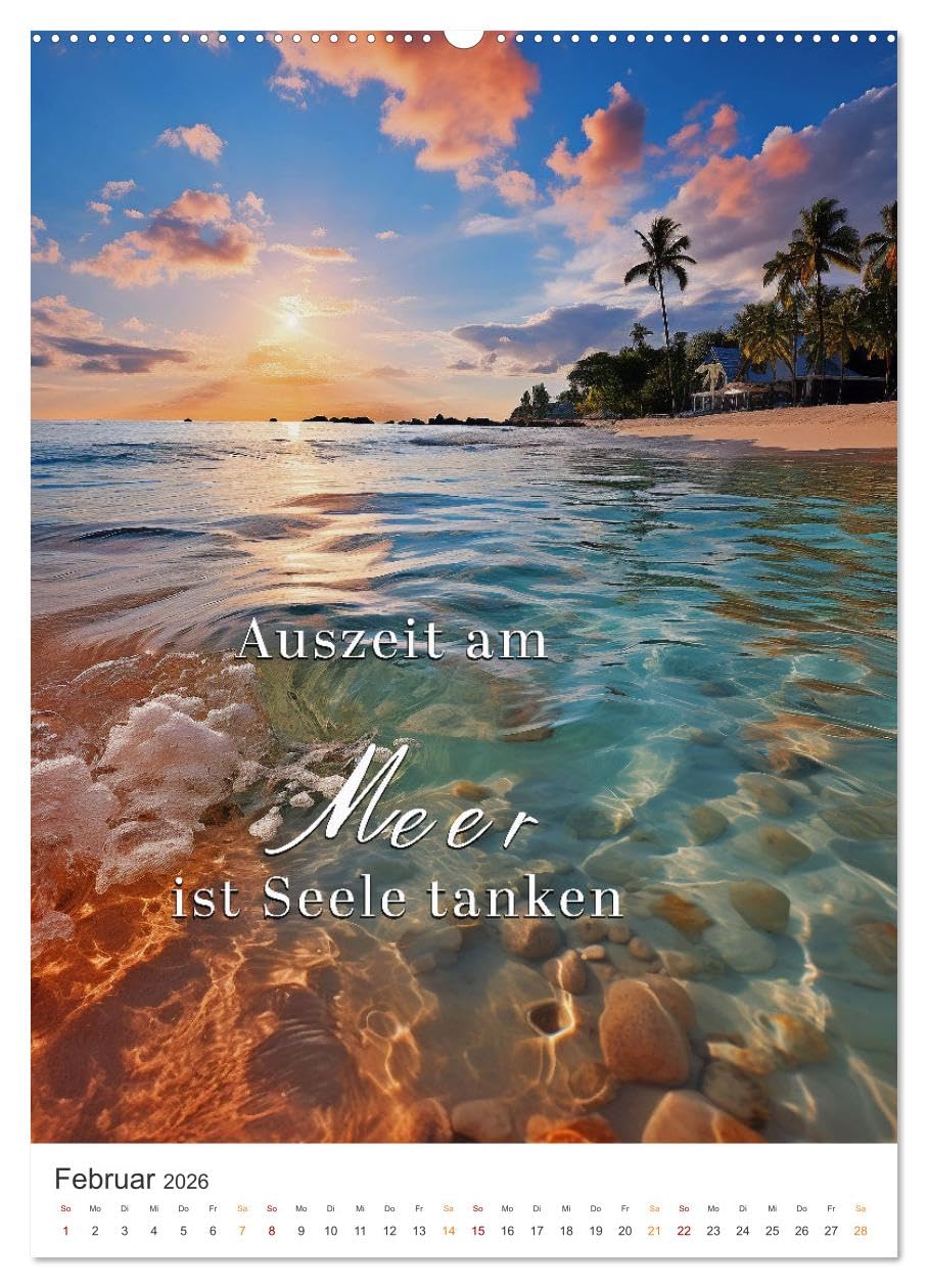 Meine Auszeit für die Seele (hochwertiger Premium Wandkalender 2026 DIN A2 hoch), Kunstdruck in Hochglanz: Auszeit für die Seele ist eine Gelegenheit, ... sich selbst zu nehmen. (CALVENDO Gesundheit)
