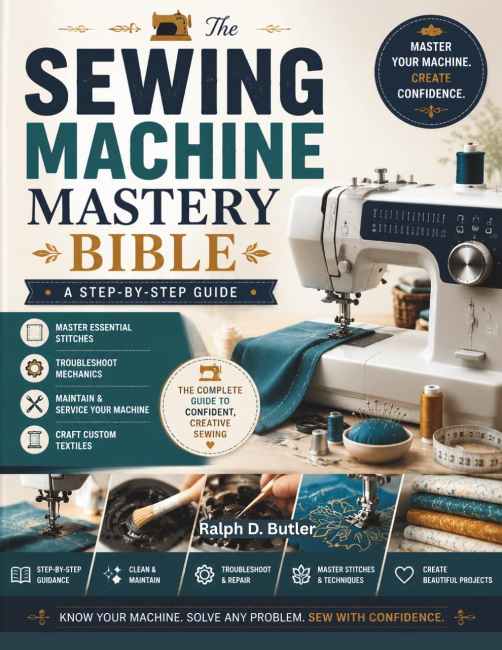 The Sewing Machine Mastery Bible: A Step-by-Step Guide to Mastering Essential Stitches, Troubleshooting Mechanics, & Crafting Custom Textiles for Complete Self-Reliance