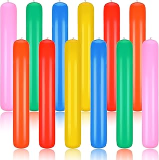 12 Pcs Pool Inflatable Sticks 35.5 Inch Pool Noodles PVC Swimming Noodles Inflatable Colorful Pool Noodles Floats Blow up Water Games Toy for Adults Outdoor Summer Beach Party Decor