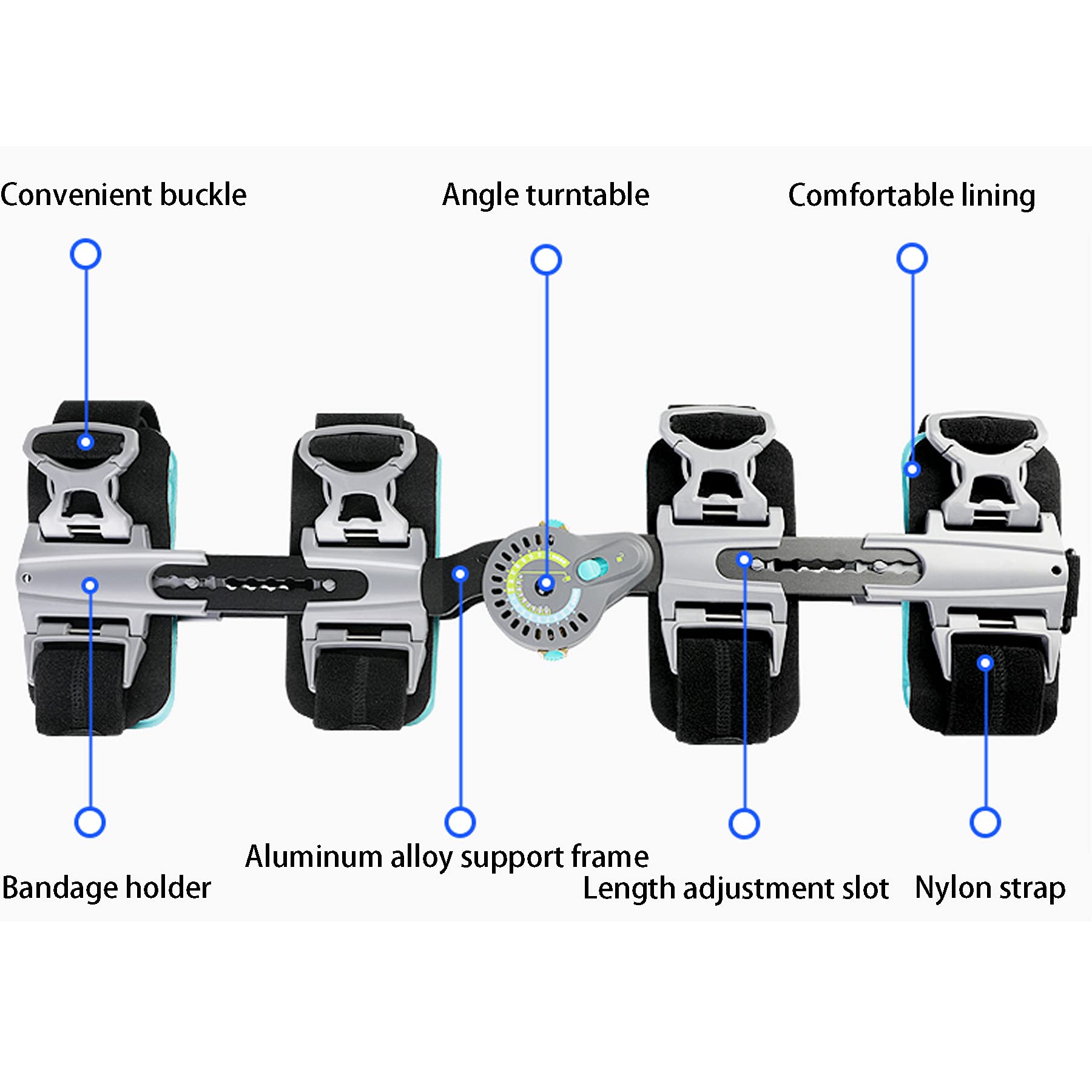 Rodillera ROM con Bisagras para ACL Ligamento Osteoartritis Desgarro Menisco Lesiones Ligamentosas Rodillera Rotuliana Protector Médico Ortopédico para Estabilización Recuperación