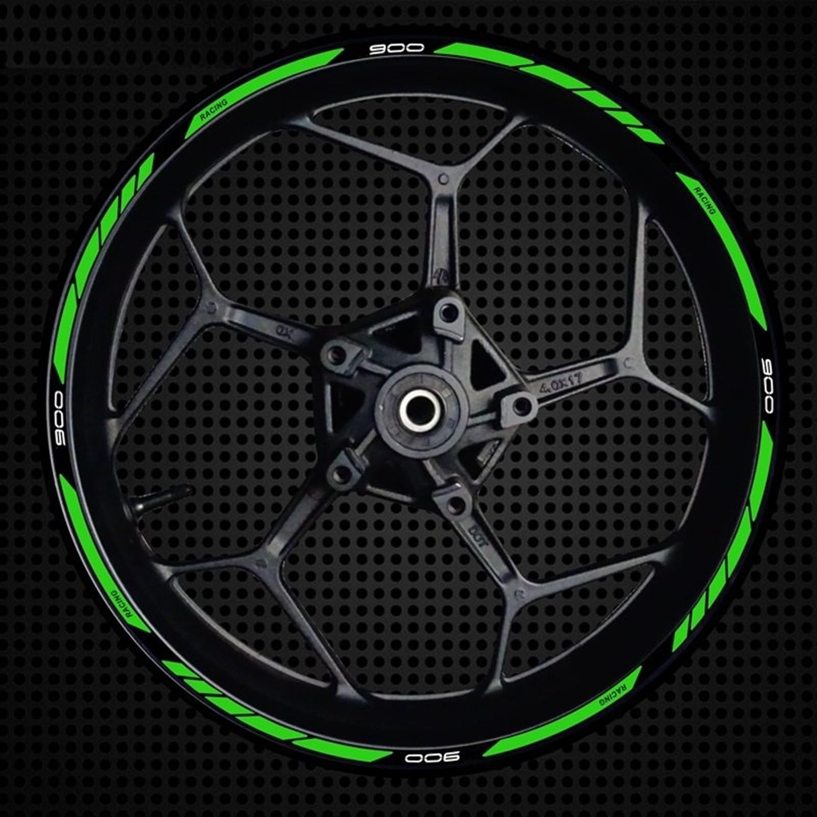 Motorcycle Racing Equipment Rim Stripes Stickers Reflective Waterproof Wheel Hub Sticker for Kawasaki Z900 Decorative(Color5)