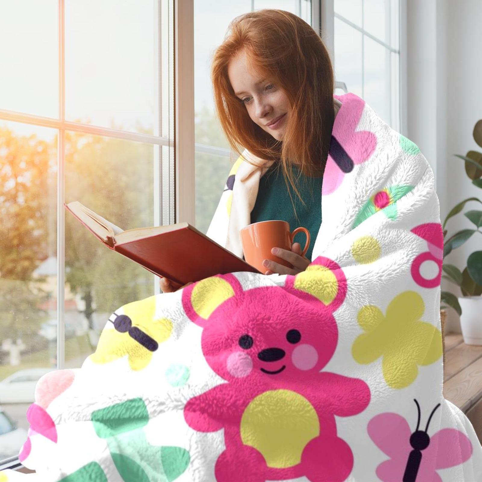 Baby-Socken, Fleece-Überwurf, Decke für Couch, Sofa oder Bett, gemütliche, weiche Decken