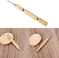 Vista 8 de Semi-Automatic Center Punch Tool, Spring Loaded Brass Body, Center Punch with Hss Tip for Glass, Metal and Wood