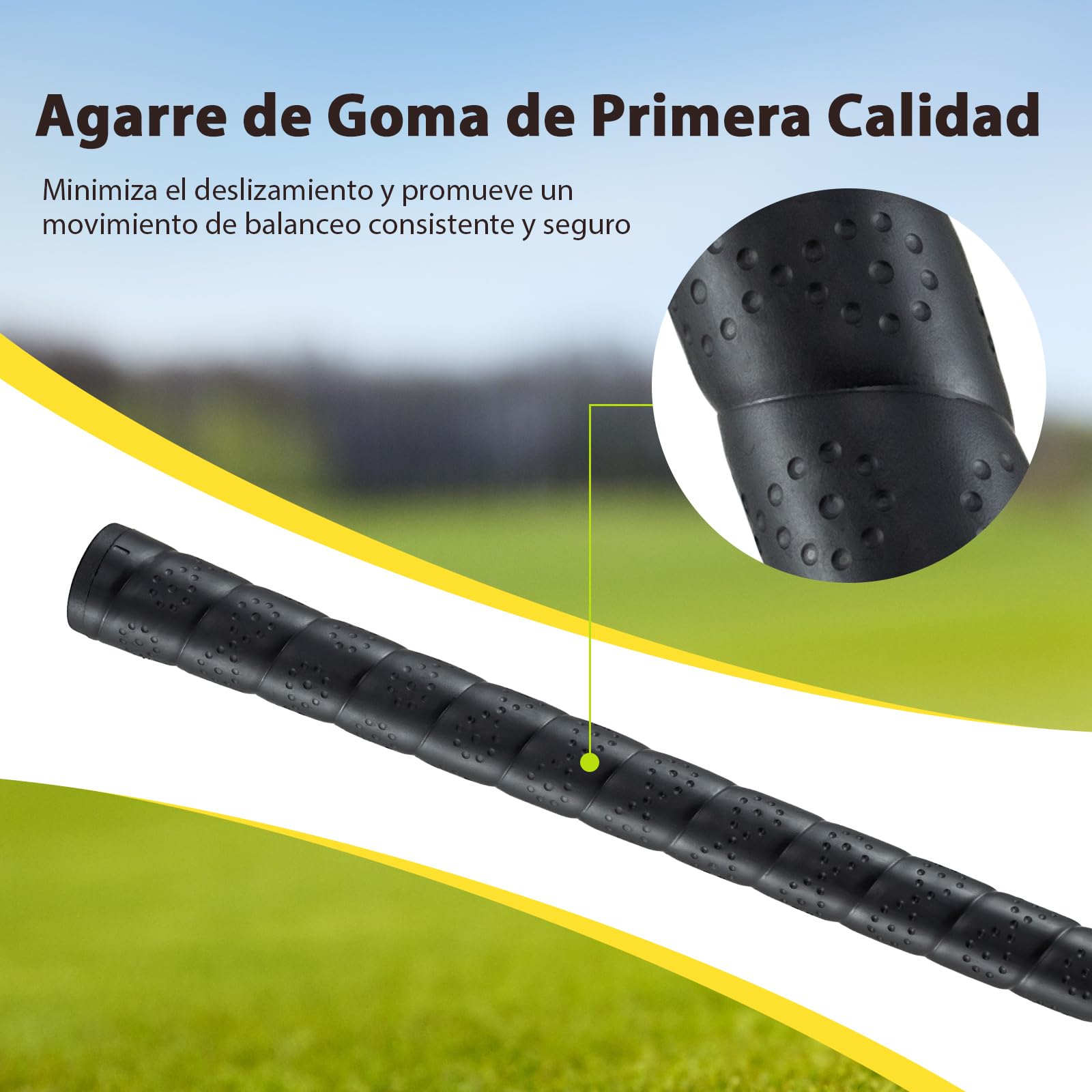 GYMAX Palo de Golf de Madera de Fairway Junior #3, Palo de Golf Infantil con Eje de Fibra de Vidrio y Funda de Espuma, con Agarre de Espuma para Niños de 8-10 Años, Mano Derecha, 34”
