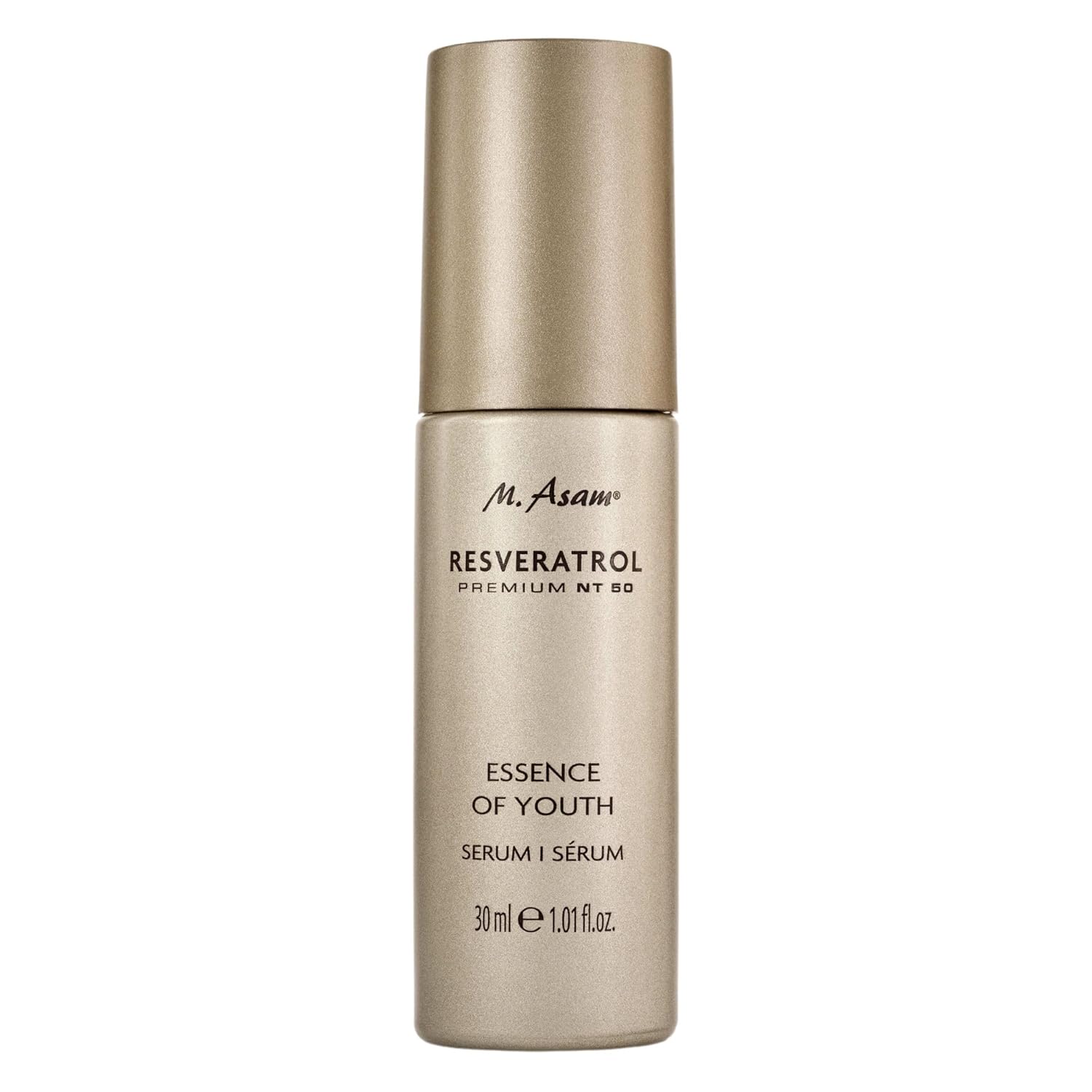 M. Asam RESVERATROL PREMIUM NT50 Essence of Youth Face Serum (1.01 Fl Oz) - High Concentration Anti-Aging Hyaluronic Acid Serum for Face with Precious Oils, Firms & Smooths Skin, Reduces Wrinkles