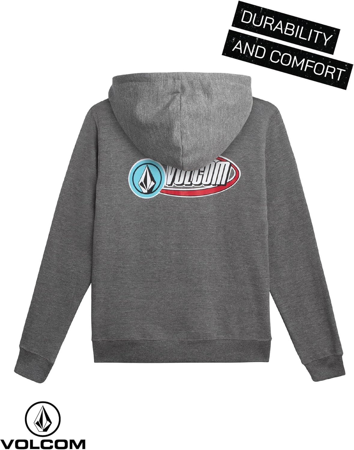 Volcom Boys Hoodie - Fleece Full Zip Up Hoodie Sweatshirt with Back Graphic - Stylish Hooded Sweatshirt for Boys (8-16) - Image 6