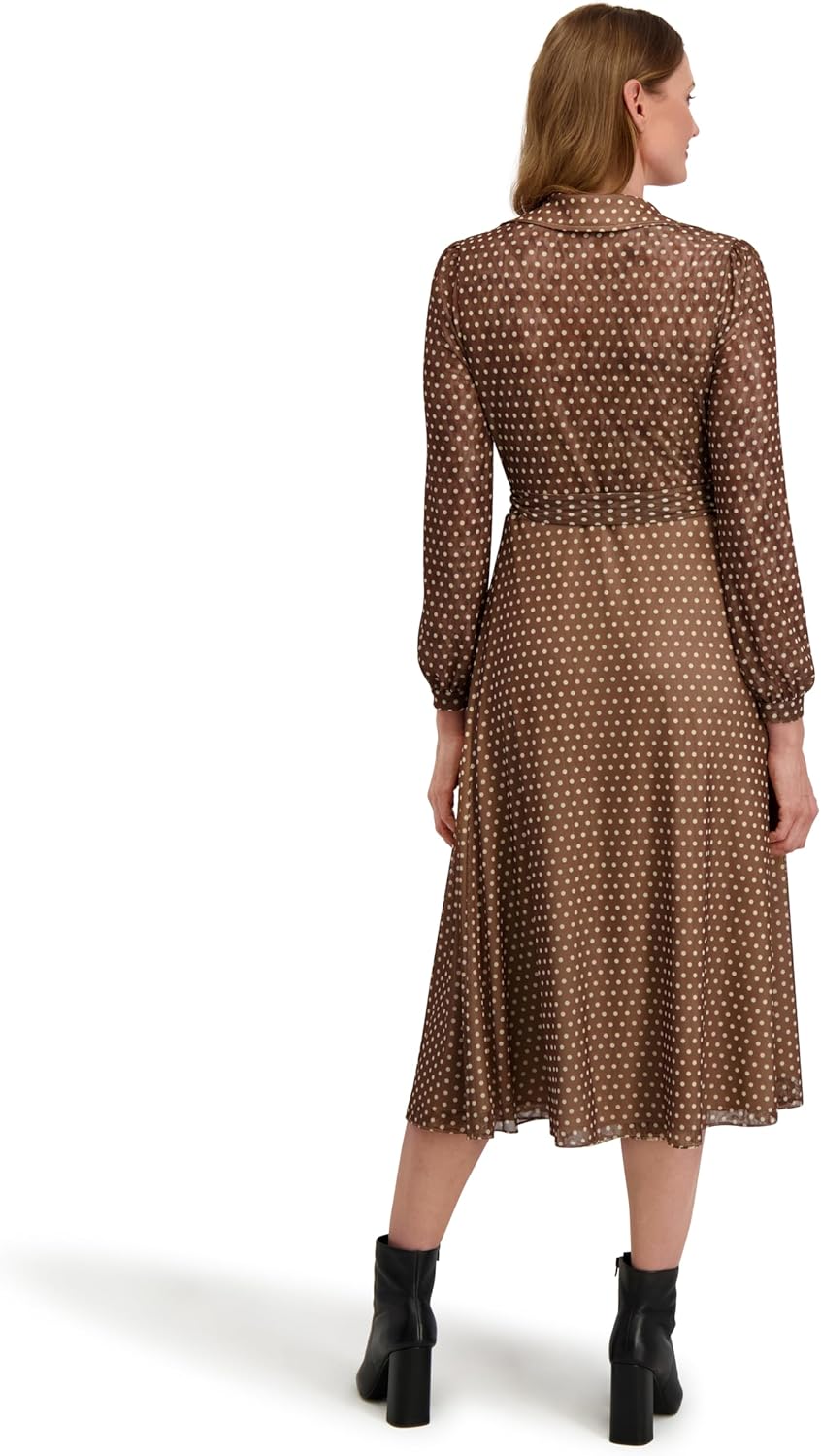 Laundry by Shelli Segal Women's Angela Long Sleeve Reversible Wrap Dress–2-in-1 - Image 6