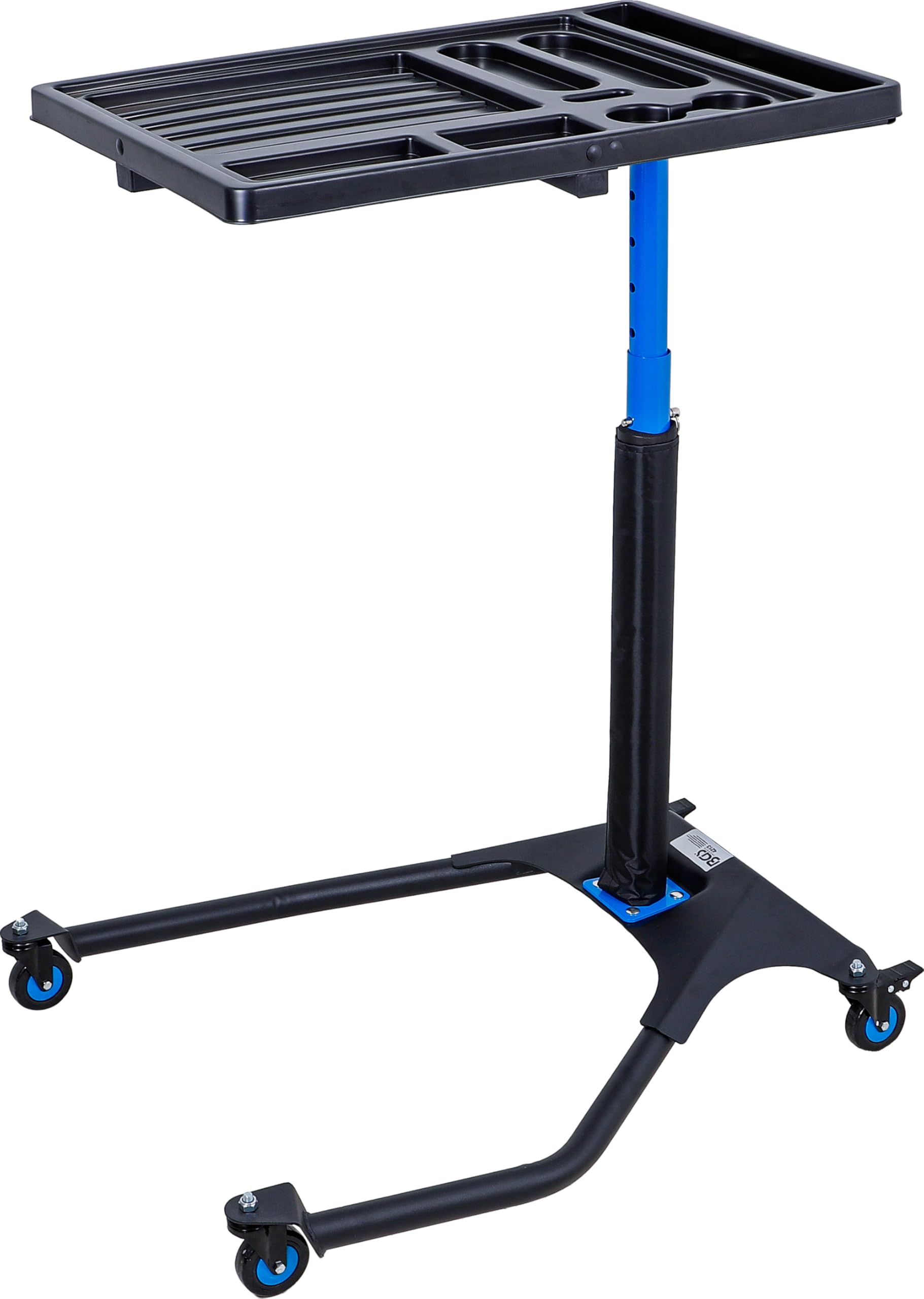 BGS 4213 | Werkzeug-Servicetisch | fahrbar | höhenverstellbar | 30 kg | Höhe 870 - 1230 mm | Stahl, Polystyrol (PS) | 4 Lenkrollen, 2 feststellbar | mehrere Ablageebenen