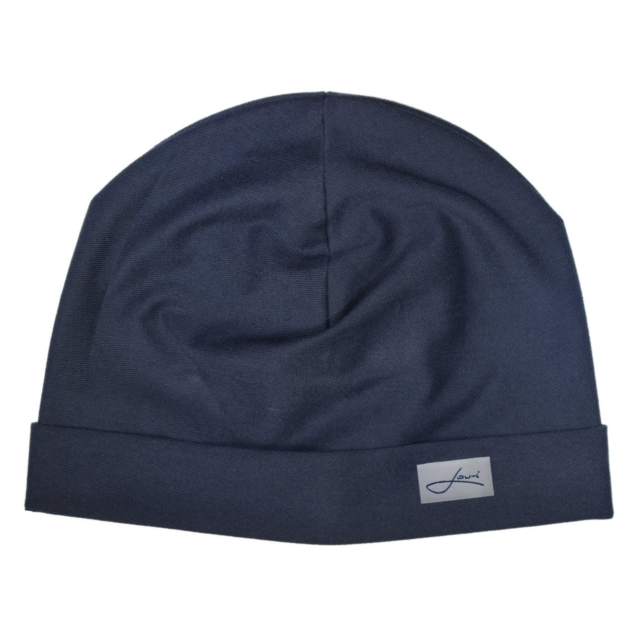 Lou-i Czapka damska i męska, bawełna ekologiczna, czapka beanie, wyprodukowano w Niemczech, niebieski, 61-62