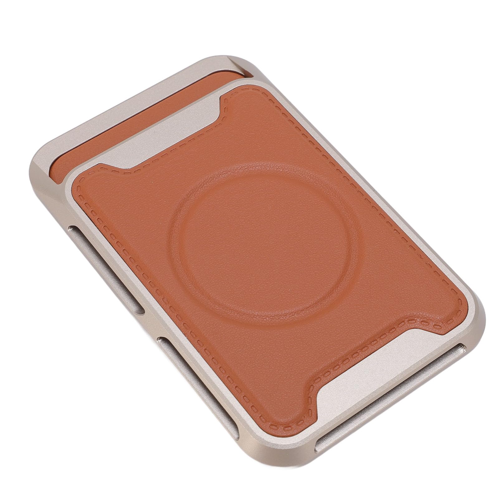 Porta Carte di Credito Magnetico Leggero Portafoglio con Attacco Design Pratico per Viaggi Lega di Alluminio di Grado Aerospaziale Facile da Trasportare (1 X Cerchio Magnetico)