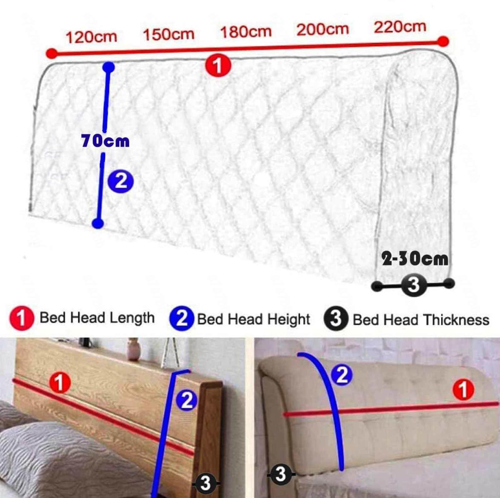 Copri Testiera Letto Una Piazza E Mezza Imbottita Copertura per Testiera Protezione Mobili Fodera Copertura Antipolvere Velluto Fodera Protezione Anti-collisione,rosso-120cm