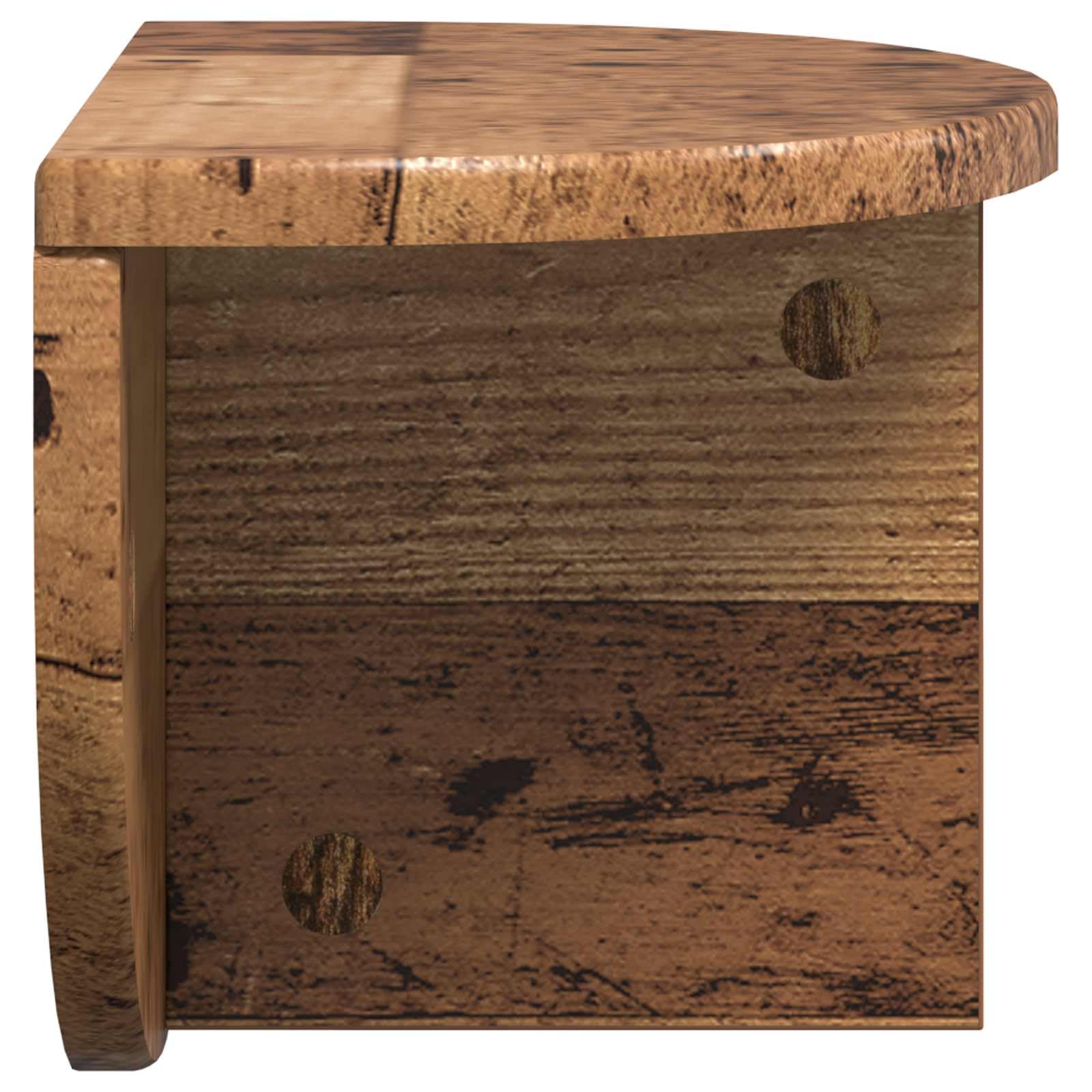 Regał ścienny, zestaw 2 sztuk, wygląd starego drewna, 38 x 19 x 19 cm, materiał drewnopochodny, wiszące półki do montażu na ścianie, uniwersalna półka ścienna, oszczędność miejsca do