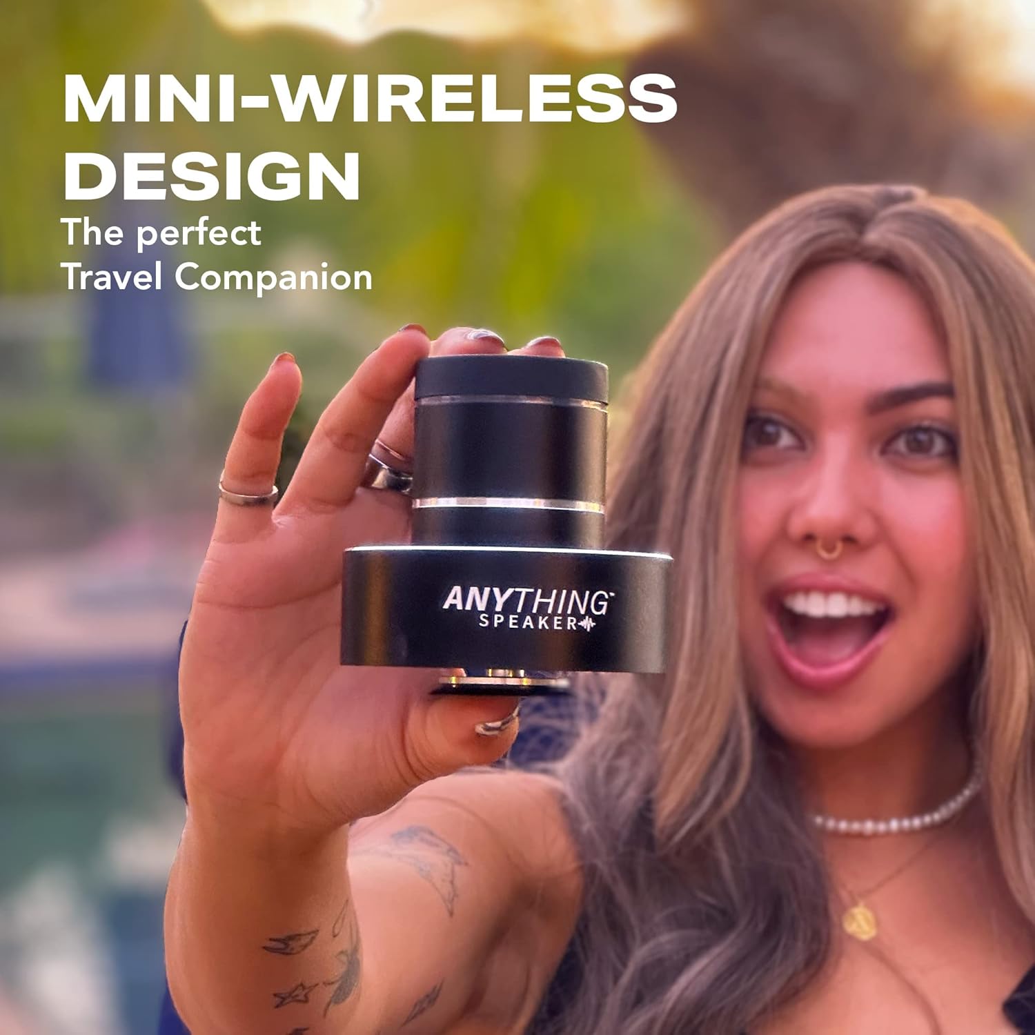 Anything Speaker PRO - Turn Anything Into A Speaker - Mini Bluetooth Travel Speaker - Bone Conduction Vibration - Image 3