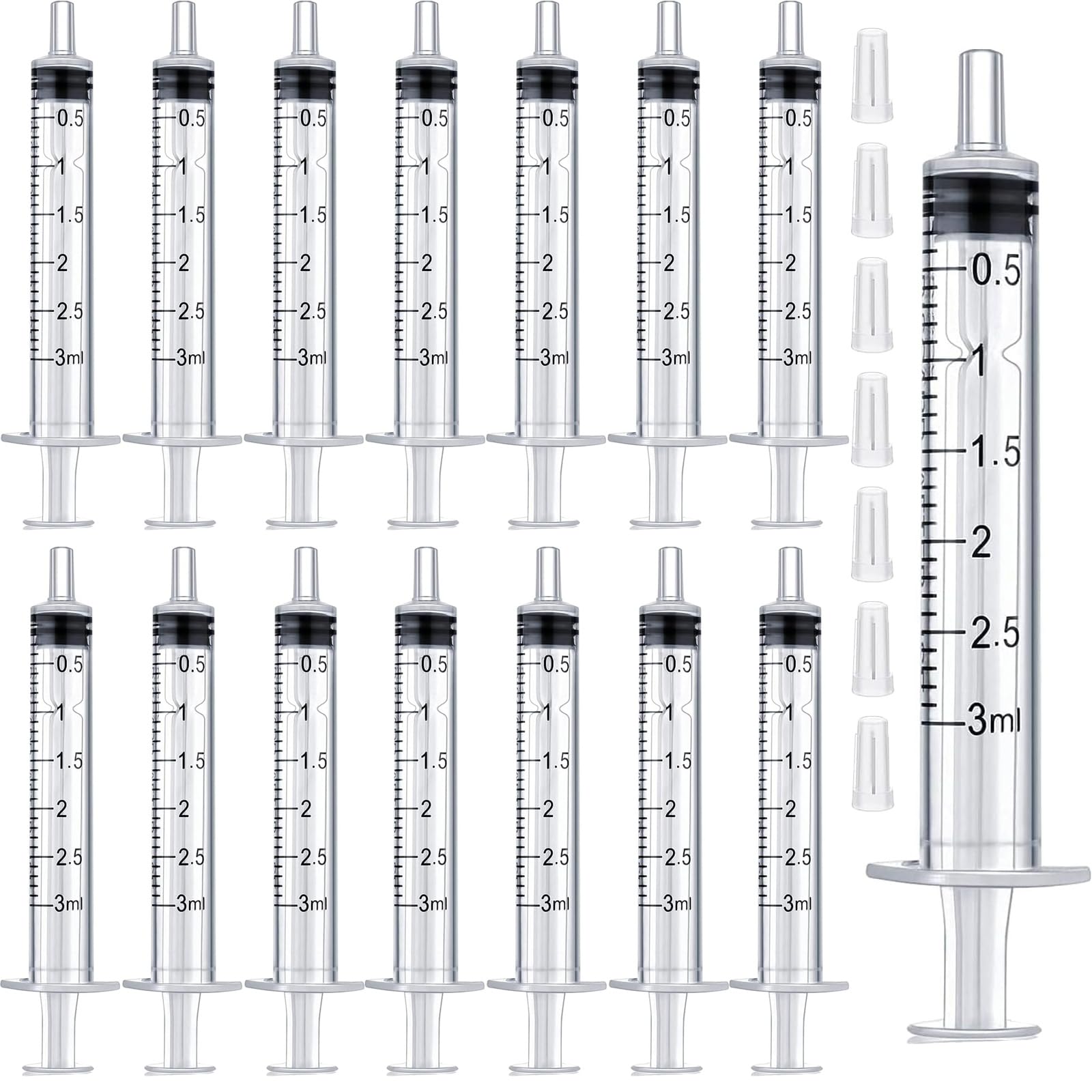 50 Stück Spritzen, 3ml Spritze, Einwegspritzen Ohne Nadel, Kolostrum Spritze, Dosierspritze, Flüssigkeitsmaß Spritzen für wissenschaftliche Labore, Gießen, Nachfüllen, Füttern von Haustieren
