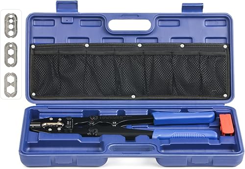 iCrimp - Kit de herramientas de engaste de cable de batería para terminales de anillo de cobre 8, 6, 4, 2, 1,1/0, 2/0, 3/0, 4/0 AWG, extremos de