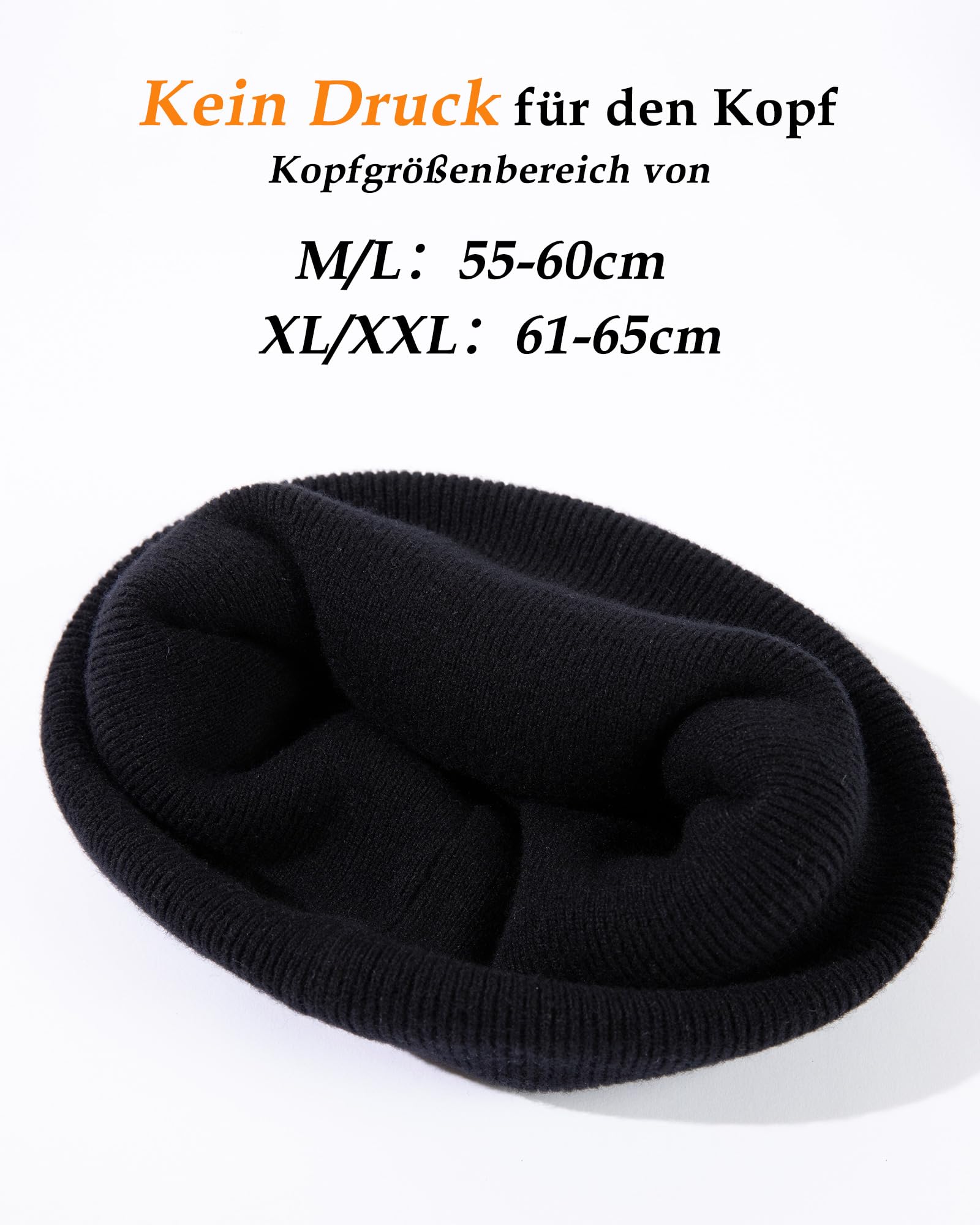 TOP-EX PolarWool 100% wełna z merynosów, ciepła czapka zimowa dla mężczyzn i kobiet, wiatroszczelna, oddychająca, czarna, rozm. M-XXL