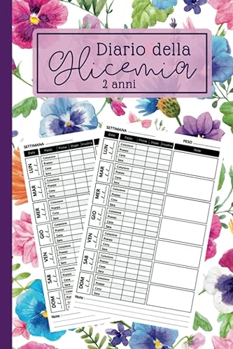 Diario Della Glicemia: Quaderno del diabete, Controllo quotidiano della glicemia, 2 Anni di monitoraggio.