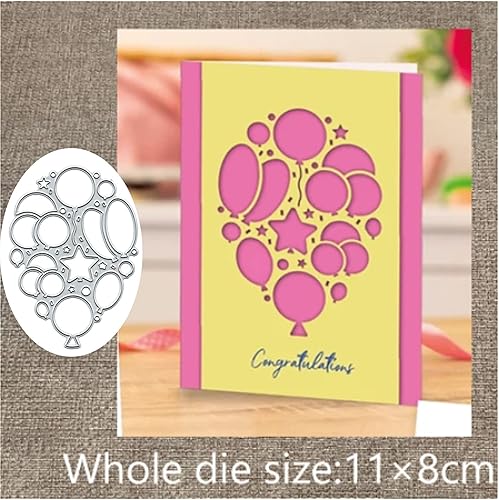 Miniatura 4 de SunnyKids Plantillas de decoración de globos de estrellas para manualidades, troqueles de corte de tarjetas, troqueles de corte para manualidades,