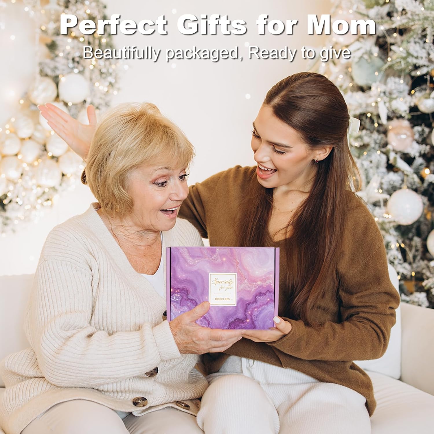 Mothers Day Gifts for Mom, Mom Birthday Gift Ideas Box from Daughter Son, Mommy to be After Birth, Best Mom Ever Tumbler Set Get Well Soon Self Care 7pcs Basket for Christmas, Thanksgiving - Image 3