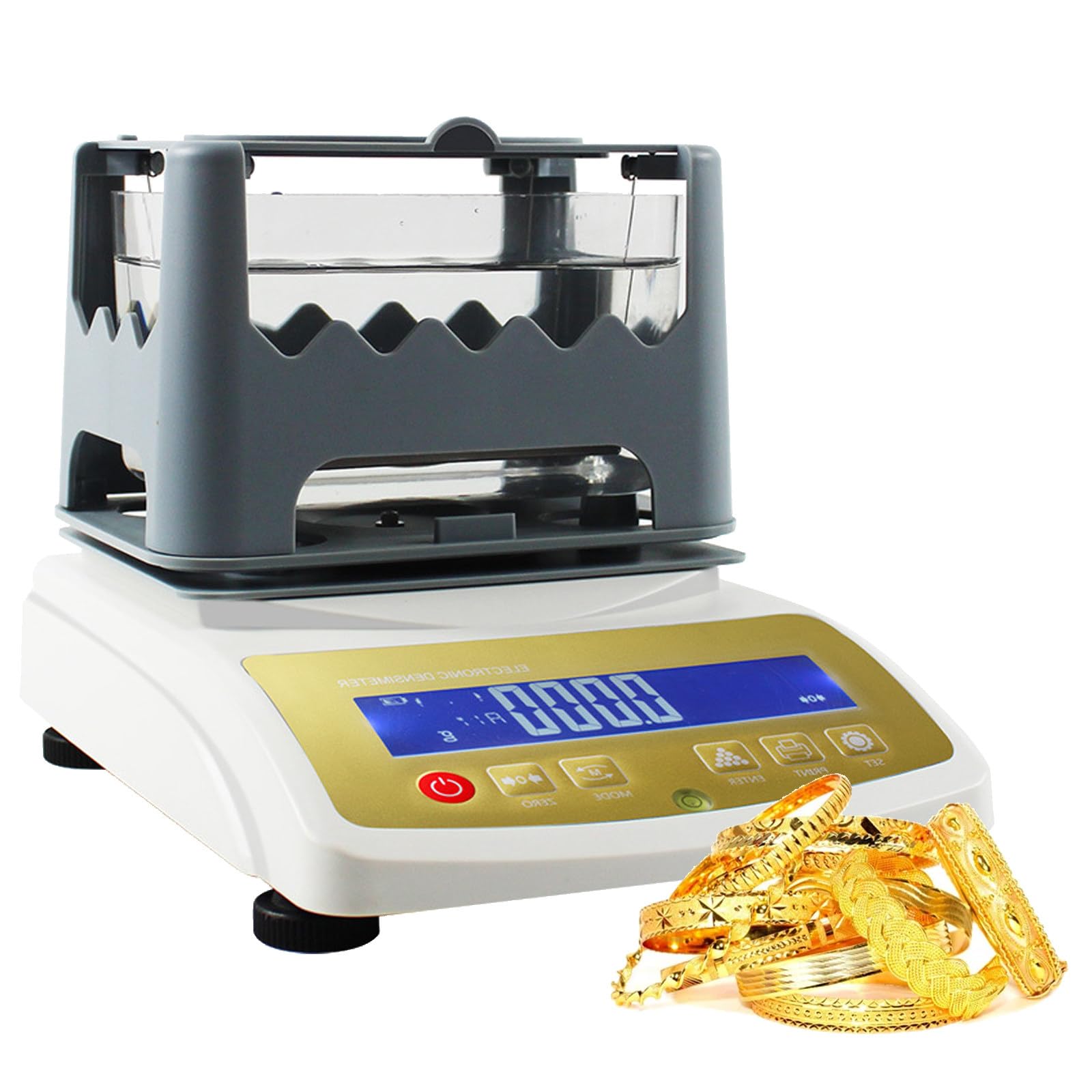 VNATWGOO Precious Metal Purity Tester, Digital Gold Density Meter, Gold Purity Analyser, Gold Karat Measuring Device, for Jewelry Testing Center, Pawnshops,600K