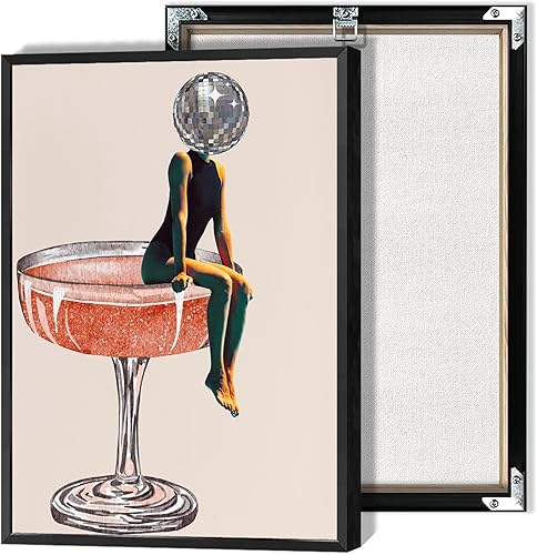 Miniatura 5 de Póster de cabeza de bola de discoteca, impresión Funky Disco de los años 70, arte de pared retro, arte digital, impresión de bola de espejo de lujo,