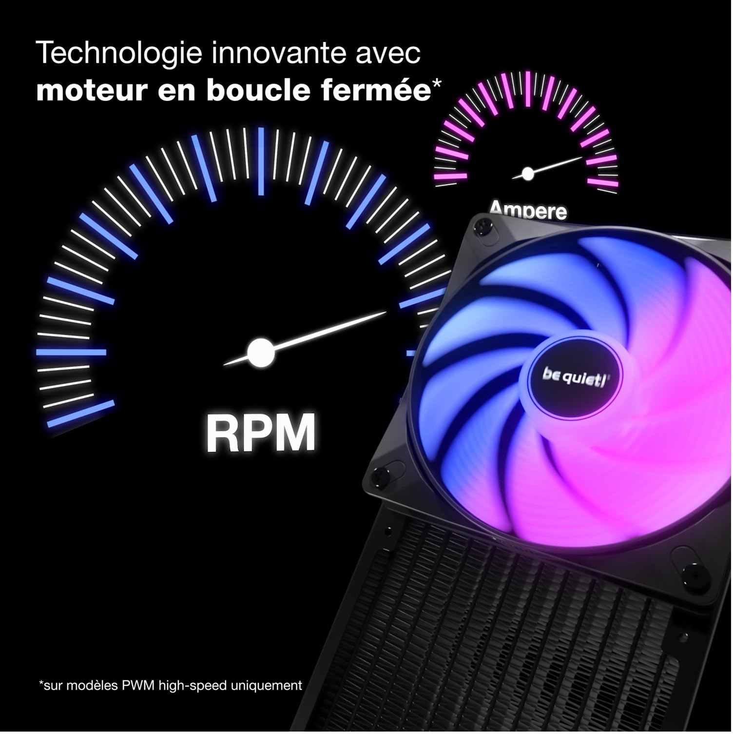 be quiet! Light Wings LX 140mm PWM high-speed White ventilateur, Pack de 3 ventilateurs, hub éclairé et pales dépolies, des effets d'éclairage spectaculaires, 16 LED RGB, 9 pales de ventilateur