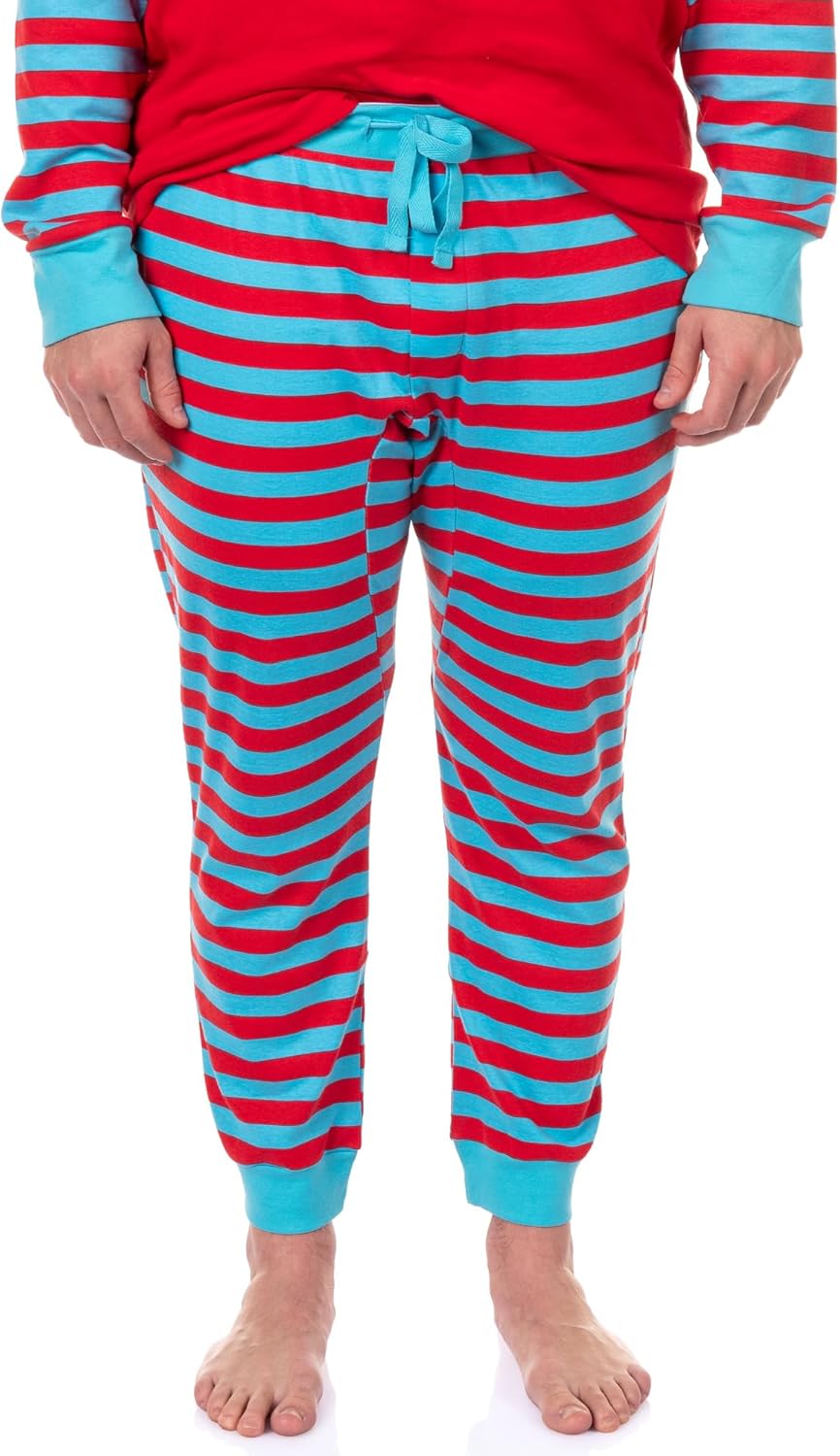 Dr. Seuss Thing 1 and Thing 2 Character Matching Family 2-Piece Tight Fit Pajama Set